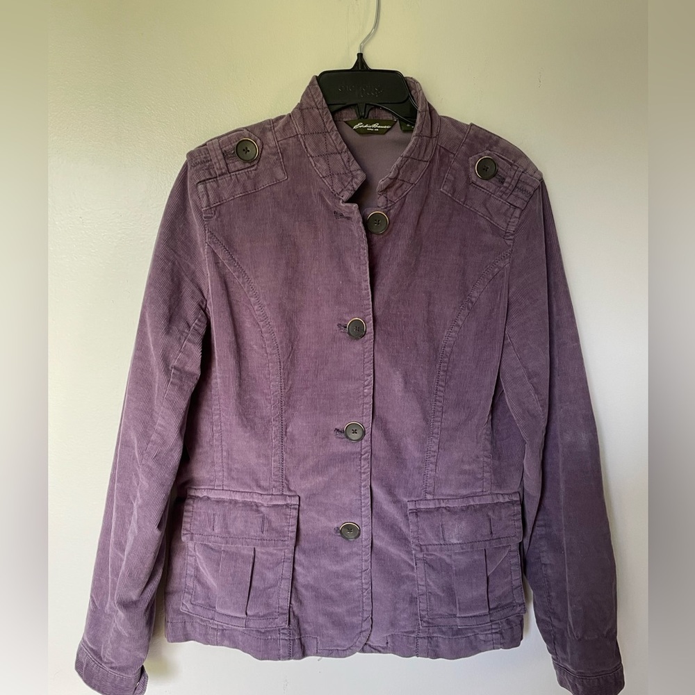 Eddie Bauer Corduroy Jacket, Size M, Plum Color